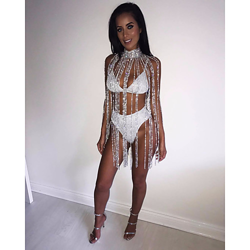 

Body Chain Sexy Women's Body Jewelry For Party Evening Chandelier Rhinestone Silver Gold