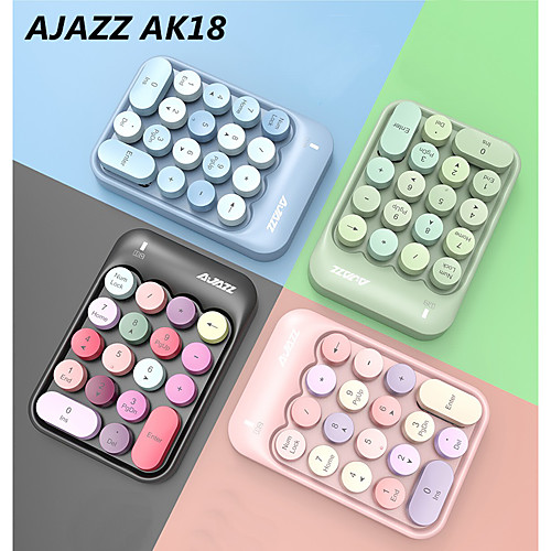 

AJAZZ AK18 Wireless 2.4GHz Creative Keyboard Mini Size Novelty 18 pcs Keys
