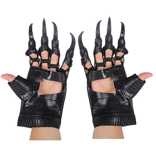 

Animal Gloves Masquerade Adults' Women's Cosplay Party Masquerade Halloween Carnival Easter Festival / Holiday PU Leather Black Women's Men's Easy Carnival Costumes Animal