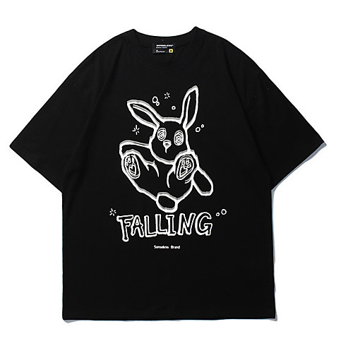 

Men's Unisex T shirt Hot Stamping Graphic Prints Animal Plus Size Print Short Sleeve Casual Tops 100% Cotton Basic Casual Fashion White Black