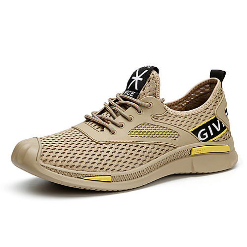 

Men's Trainers Athletic Shoes Comfort Shoes Light Soles Casual Daily Outdoor Walking Shoes Mesh Breathable Non-slipping Wear Proof Black Brown Spring Summer