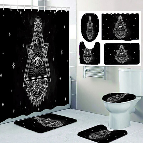 

Bathroom Shower Curtains & Hooks Casual Polyester Waterproof