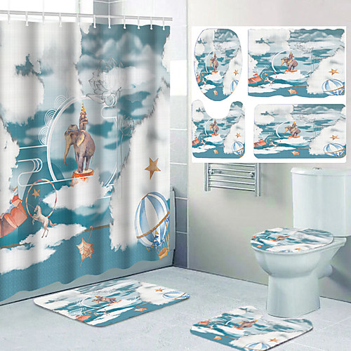 

Shower Curtains & Hooks Bathroom Polyester Casual Waterproof