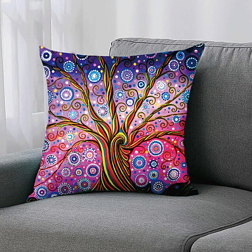 

Double Side 1 Pc Geometric Cushion Cover Print 45x45cm Linen for Sofa Bedroom