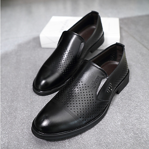 

Men's Loafers & Slip-Ons Business Daily Walking Shoes PU Breathable Non-slipping Wear Proof Black Brown Spring