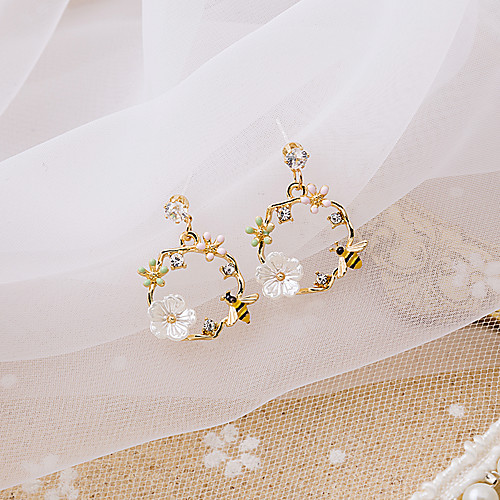 

Women's Drop Earrings Earrings Dangle Earrings Bee Fashion Cute Sweet Imitation Diamond Earrings Jewelry Blushing Pink / White For Anniversary Gift Prom Date Vacation 1 Pair