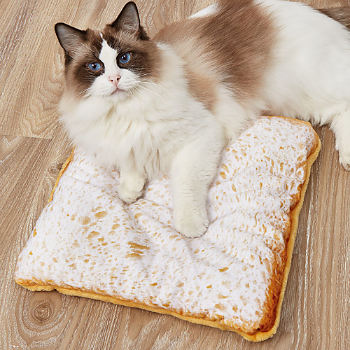 

Dog Cat Pets Cat Beds Dog Bed Mat Pet Sleeping Nest Bread Shaped Portable Foldable Washable Dual-use Mat Nylon for Large Medium Small Dogs and Cats