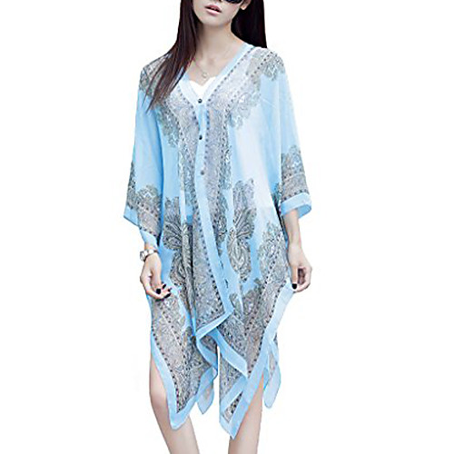 

beach scarf/shawl, women's swimwear beachwear bikini cover up(blue)