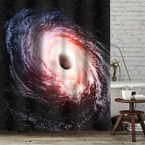 

Shower Curtains with Hooks Rustic Cosmic Black Hole Scenery Polyester Novelty Fabric Waterproof Shower Curtain for Bathroom 72 Inch