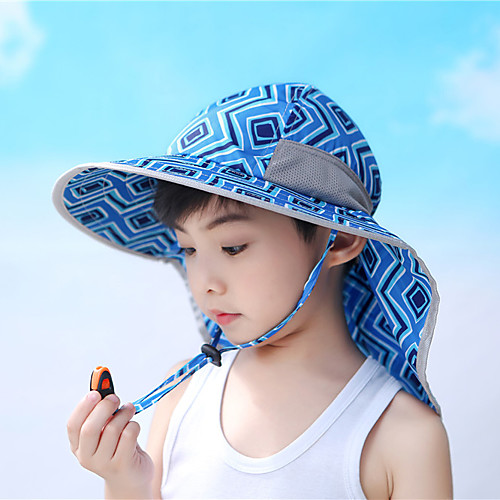 

Boys' Girls' Hiking Cap 1 PCS Outdoor Windproof Breathable Ultraviolet Resistant Soft Hat Patchwork Polyester Taffeta Dark Pink Red Navy Blue for Climbing Beach Camping / Hiking / Caving