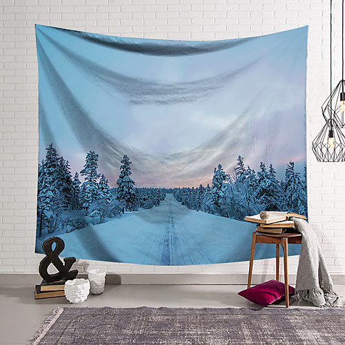 

Wall Tapestry Art Decor Blanket Curtain Hanging Home Bedroom Living Room Decoration Polyester Snow Forest