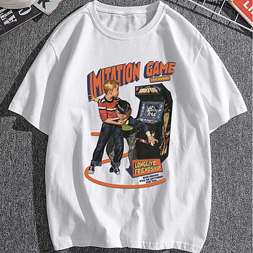 

Men's Unisex T shirt Hot Stamping Portrait Plus Size Print Short Sleeve Casual Tops 100% Cotton Basic Casual Fashion White