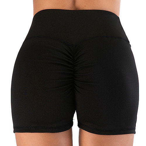 

women's booty shorts butt lifting shorts high waisted push up scrunch yoga shorts fitness sports shorts (#1-wine, m)