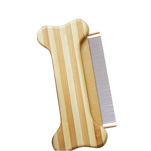 

Dog Cat Grooming Cleaning Pet Grooming Brush Bamboo Wood Comb Dog Clean Supply Pet Hair Remover Removing Matted Tangled Easy to Clean Pet Grooming Supplies Yellow