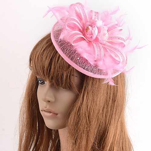 

1920s Retro Tulle / Feathers Fascinators with Feather / Floral 1 Piece Special Occasion / Party / Evening Headpiece