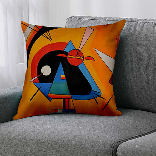 

Double Side 1 Pc Geometric Cushion Cover Print 45x45cm Linen for Sofa Bedroom