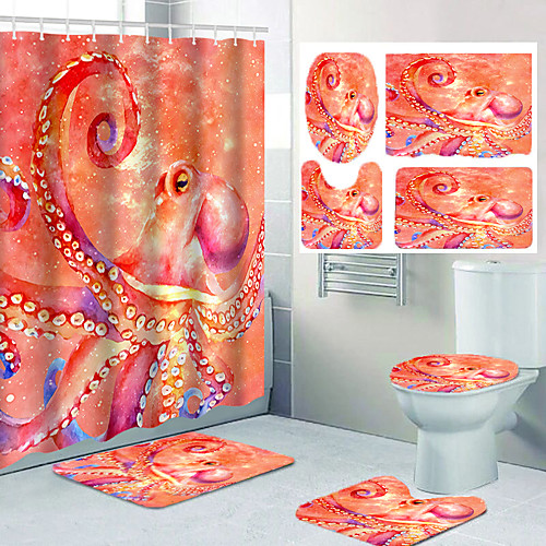 

Bathroom Shower Curtains & Hooks Casual Polyester Waterproof