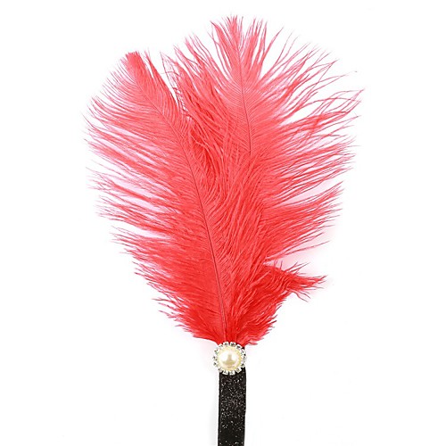 

Sweet Style Shiny Feather / Fabric Fascinators with Feather / Pearls / Crystals 1 Piece Special Occasion / Party / Evening Headpiece