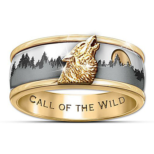 

Band Ring Mixed Color Gold Alloy Wolf Head Precious Stylish Simple 1pc 6 7 8 9 10 / Men's