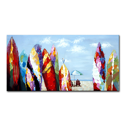 

Mintura Hand-Painted Zoned Wave Plate Oil Painting On Canvas Modern Landscape Home Decor Art Wall Picture Large Size Art (Rolled Canvas without Frame)