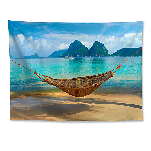 

Beach-Hammock Wall Tapestry Art Decor Blanket Curtain Hanging Home Bedroom Living Room Polyester Vacation-Romantic Seaside
