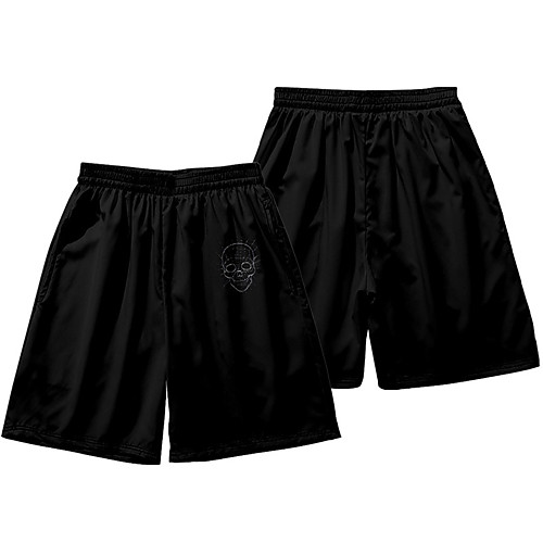 

Casual / Sporty Athleisure Men's Jogger Shorts Daily Holiday Pants Short Skull Elastic Waist 3D Print Black