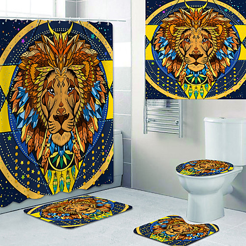 

Bathroom Shower Curtains & Hooks Rainbow Neoclassical Polyester Waterproof