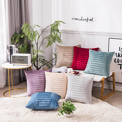 

1 Pc Solid Color Cushion Cover One Side Print 45x45cm Faux Linen for Sofa Bedroom