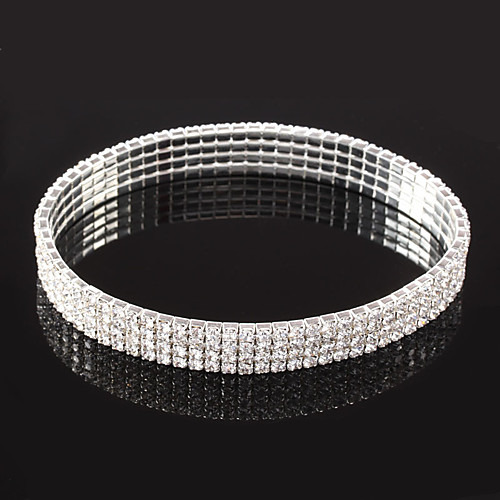 

Women's Crystal Bracelet Tennis Chain Lucky Stylish Silver Bracelet Jewelry Silver For Gift Festival