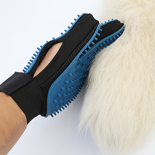 

Dog Cat Pet Grooming Brush Gentle Deshedding Brush Glove Silica Gel Dog Clean Supply Pet Hair Remover Massage Easy to Clean Deshedding Glove Pet Grooming Supplies Blue 2 PCS