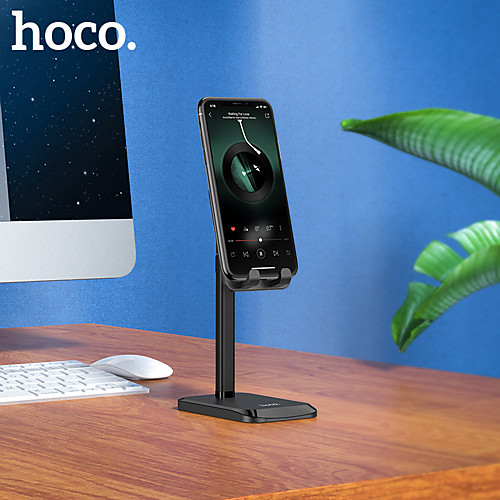 

HOCO Phone Holder Stand Mount Desk Cell Phone Adjustable Stand Phone Desk Stand Adjustable Silicone Aluminum Alloy ABS Phone Accessory iPhone 12 11 Pro Xs Xs Max Xr X 8 Samsung Glaxy S21 S20 Note20