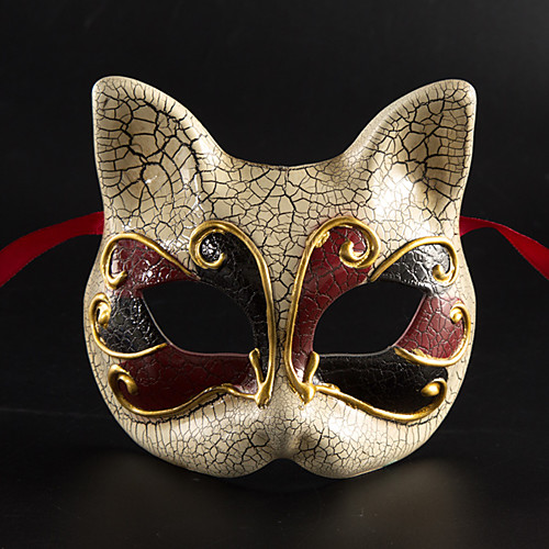 

Cat Mask Venetian Mask Kid's Boys' Cosplay Party Masquerade Halloween Carnival Easter Festival / Holiday Plastics Black / Red / Blue Easy Carnival Costumes Printing