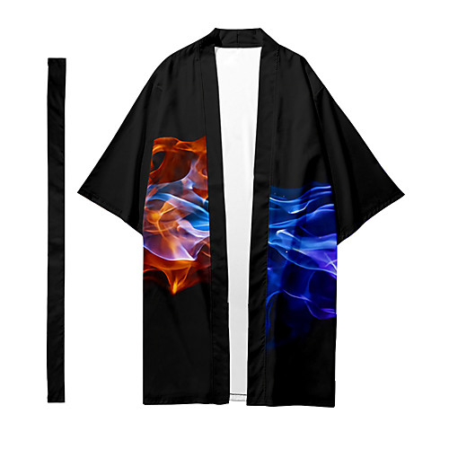 

Men's Shirt 3D Print Lightning 3D Print Long Sleeve Daily Tops Casual Comfortable Black / Fall