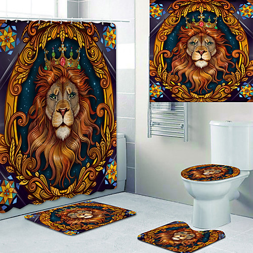 

Bathroom Shower Curtains & Hooks Rainbow Neoclassical Polyester Waterproof