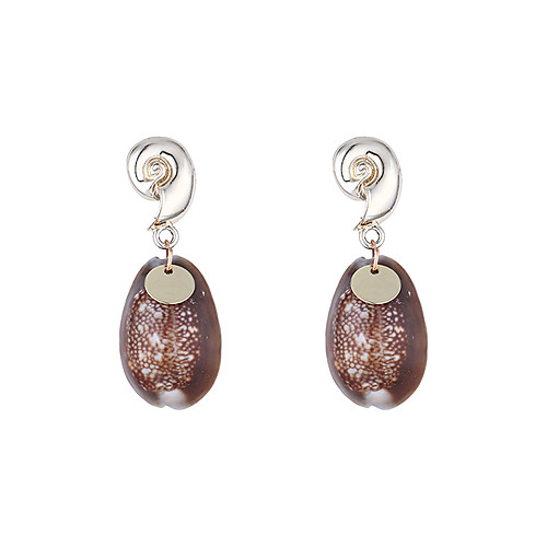 

Women's Earrings Vintage Style Shell Stylish Simple European Shell Earrings Jewelry Coffee For Street Date Birthday Beach Festival