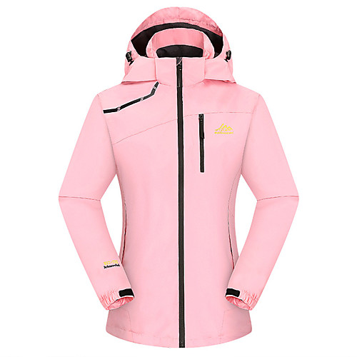 

Women's Hiking Softshell Jacket Waterproof Hiking Jacket Hiking Windbreaker Summer Outdoor Solid Color Waterproof Windproof Quick Dry Lightweight Jacket Hoodie Top Full Length Visible Zipper Fishing