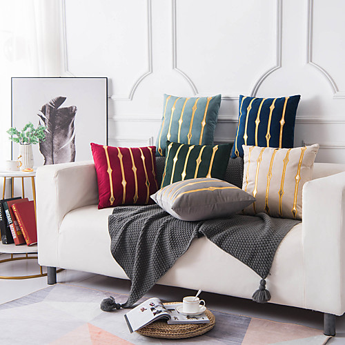

Double Side 1 Pc Geometric Cushion Cover Print 45x45cm Linen for Sofa Bedroom
