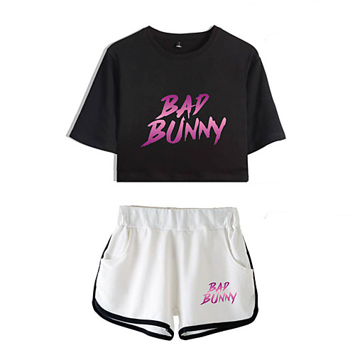 

Inspired by bad bunny Cosplay Cosplay Costume Outfits Polyester / Cotton Blend Graphic Printing Harajuku Graphic Shorts For Women's