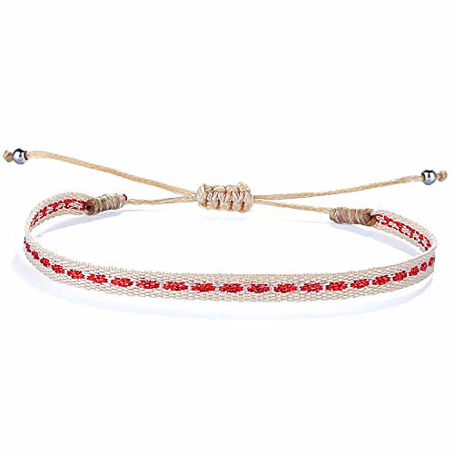 

kelitch bohemian hand braided friendship bracelets colorful rope strand bracelets adjustable vintage cuff bracelets (02q)