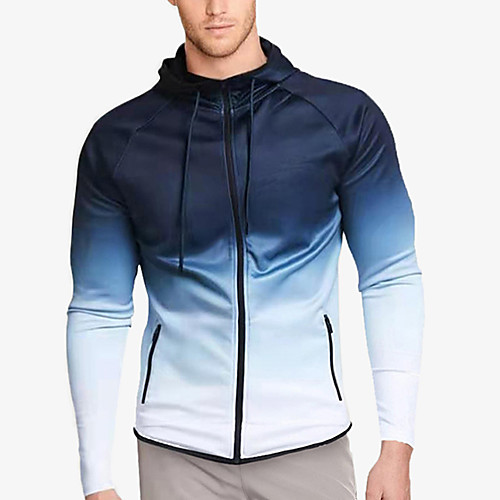 

JACK CORDEE Men's Long Sleeve Running Track Jacket Hoodie Jacket Full Zip Outerwear Coat Top Street Athletic Cotton Windproof Breathable Soft Fitness Gym Workout Running Active Training Jogging