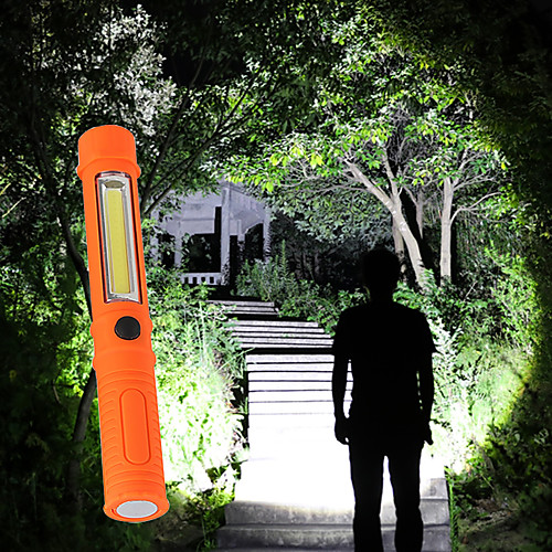 

OTOLAMPARA 50W Multifunction COB LED Mini Pen Light Work Inspection LED Flashlight Torch Lamp With the Bottom Magnet and Clip Black/Red/Blue/Orange Shell 1pcs