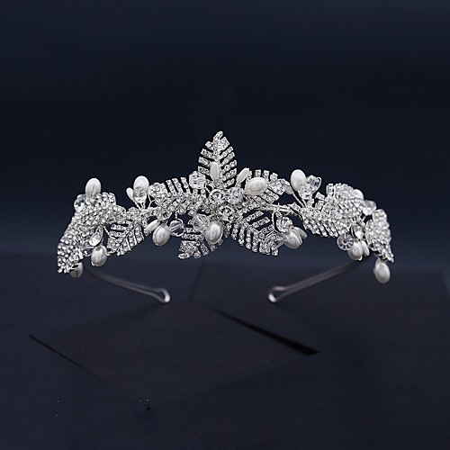 

Luxury Wedding Alloy Headpiece with Glitter / Pearls / Crystals 1 Piece Wedding / Special Occasion Headpiece