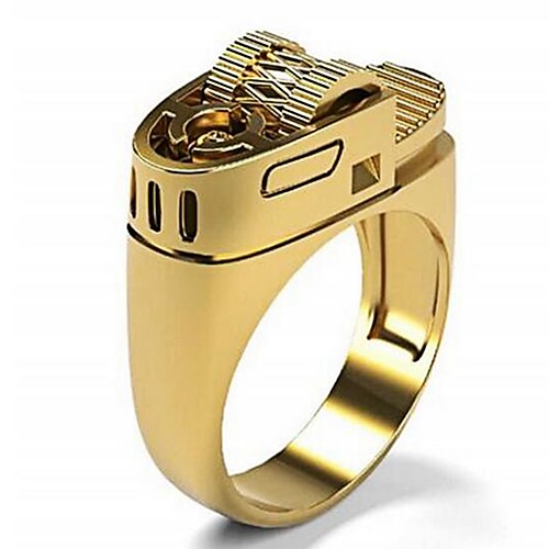

Band Ring 3D Silver Gold Alloy Statement Punk Rock 1pc 6 7 8 9 10 / Men's