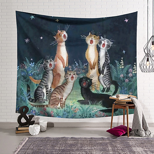 

Wall Tapestry Art Decor Blanket Curtain Hanging Home Bedroom Living Room Decoration Polyester Cat