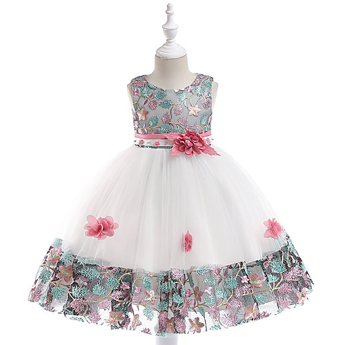 

Princess Dress Party Costume Flower Girl Dress Girls' Movie Cosplay Christmas New Year's Red Light Purple Blue Dress Christmas Halloween Children's Day Polyester / Cotton