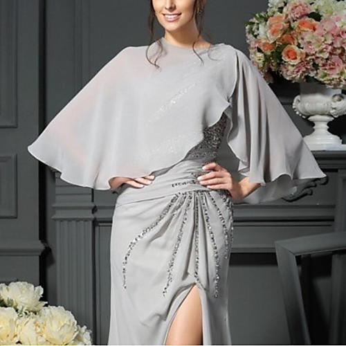 

Sleeveless Elegant Chiffon Wedding Party Women's Wrap With Solid