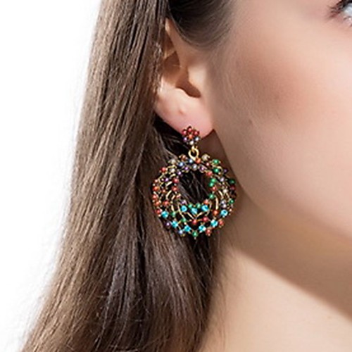 

Women's Drop Earrings Dangle Earrings Hollow Out Stylish Earrings Jewelry Rainbow color For Date Festival 1 Pair
