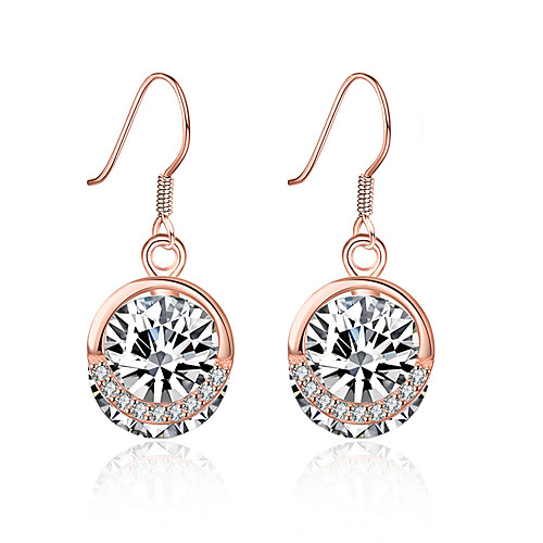 

Women's Cubic Zirconia Drop Earrings Vintage Style Holiday Stylish S925 Sterling Silver Earrings Jewelry Rose Gold For Anniversary Party Evening Gift Festival 1 Pair