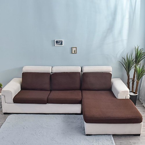 

Sofa Cover New Stylish Solid Color Corn Fleece Stretch Couch Slipcover Super Soft Fabric Hot Sale Couch Cover Sofa Cover