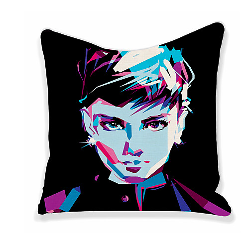 

Cushion Cover 1PC Faux Linen Soft Print Square Throw Pillow Cover Cushion Case Pillowcase for Sofa Bedroom 45 x 45 cm (18 x 18 Inch) Superior Quality Mashine Washable